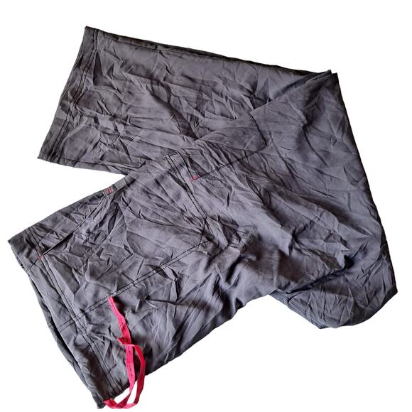 Carhatt Mens Gray Pink Elastic Waist Pull On Cargo RIP STEP SCRUB Pants Size3XL - Picture 4 of 16